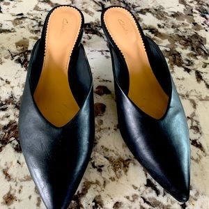 Clarks Genoa Mule - black leather- only worn once
